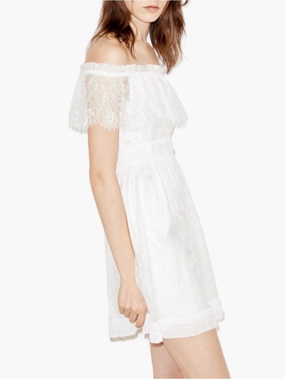 NWT The Kooples Off White Bohemian Lace Mini Dress XS